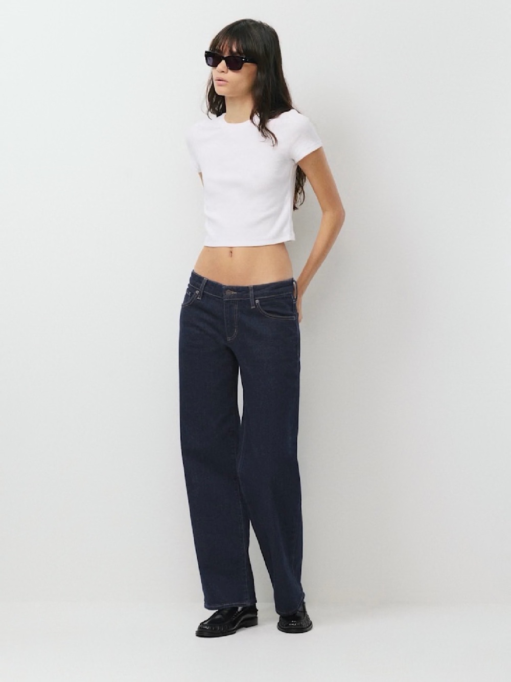 Aeropostale White ribbed crop top M